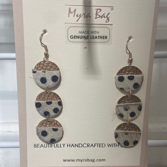 Genuine leather earrings   - Picture 1 of 2
